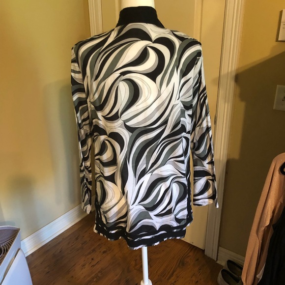 Michael Kors Blk wht Tunic Sz L - Picture 2 of 3